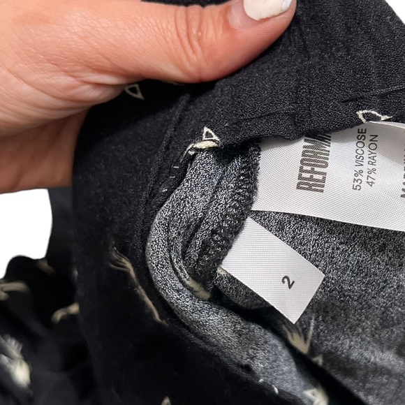 REFORMATION Sorrenti Rocketman Rockets High Waisted Wide Leg Trousers Pants - Picture 6 of 10